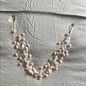 Lia Sophia Cream Pearl Necklace Multi-Strand Design